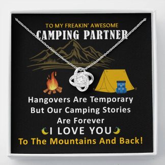 TO MY CAMPING PARTNER - Heart Melt Message | Love Knot Necklace💓