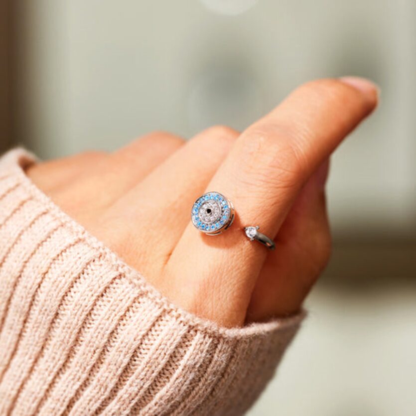 To My Daughter Evil Eye Fidget Ring Drive y