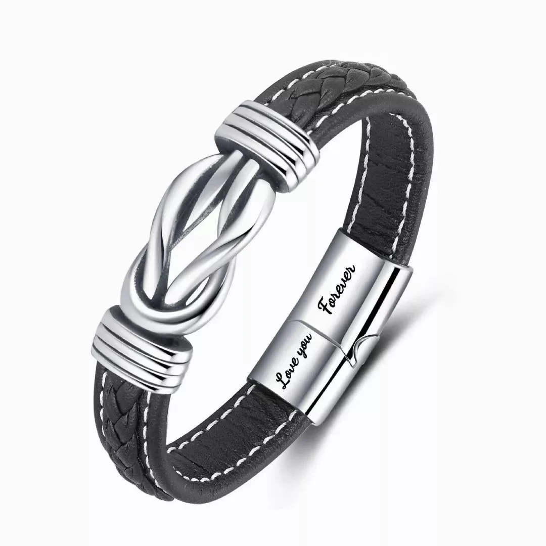 image To My Man, I Love You Forever and Always Linked Bracelet - Image 1