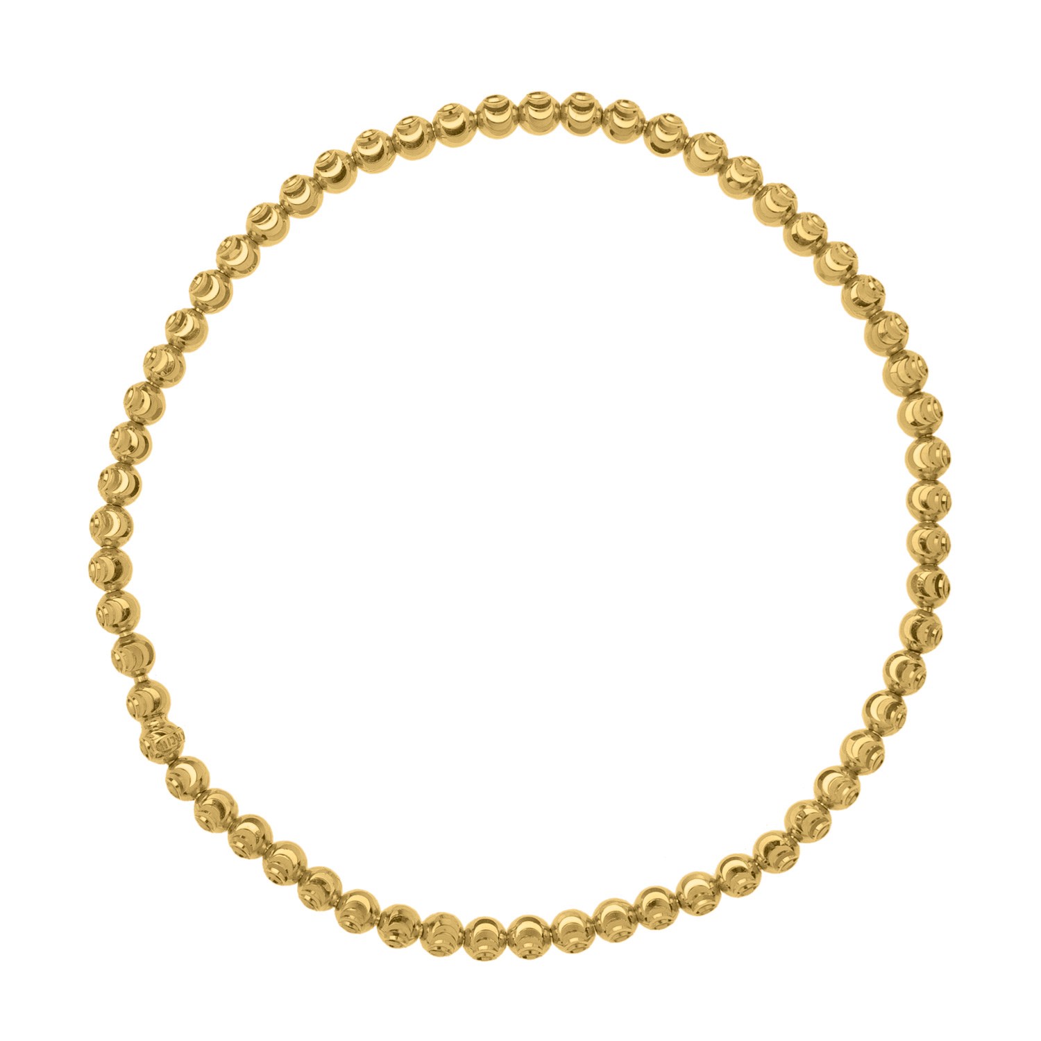 d11384467-1-1-1-1-1-1-1-1-1-1-1-1-1-1-1-1.jpg Moon Cut Bead Stretch Bracelet in 14K Yellow Gold (2.90 mm) - Image 1