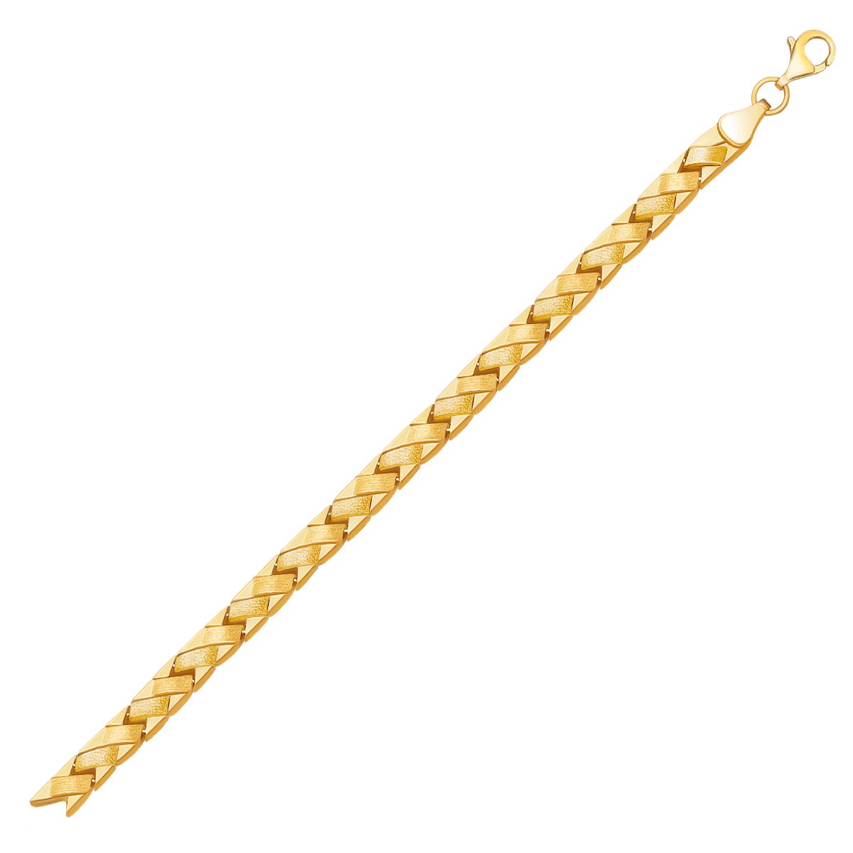 d140662-1-2-1-1-1-1-1-1-1-1-1-1-1-1.jpg 14k Yellow Gold Fancy Basket Weave Line Bracelet (4.85 mm) - Image 1