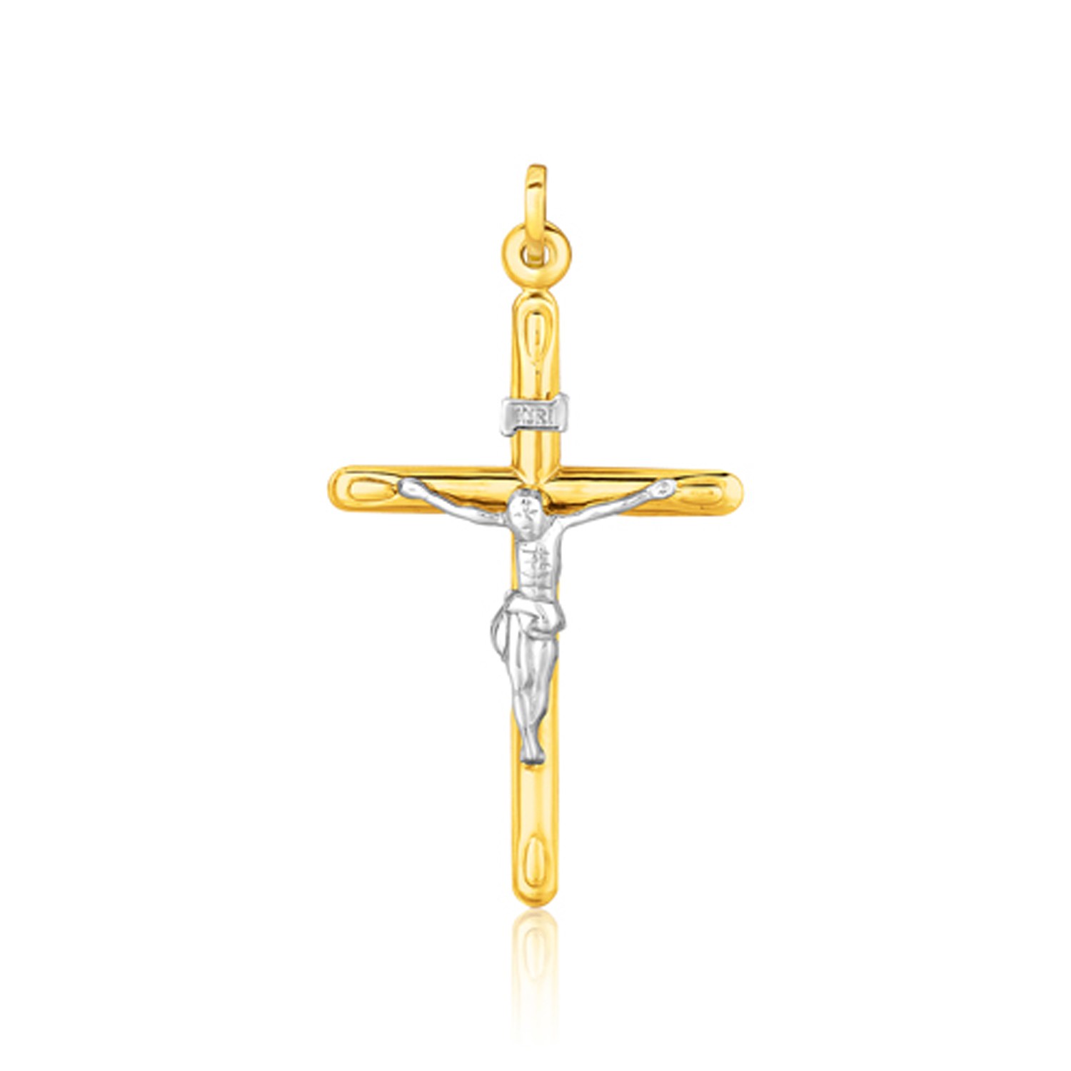 d166223-1-1-1-1-1-1-1-1-1.jpg 14k Two Tone Gold Cross Pendant - Image 1