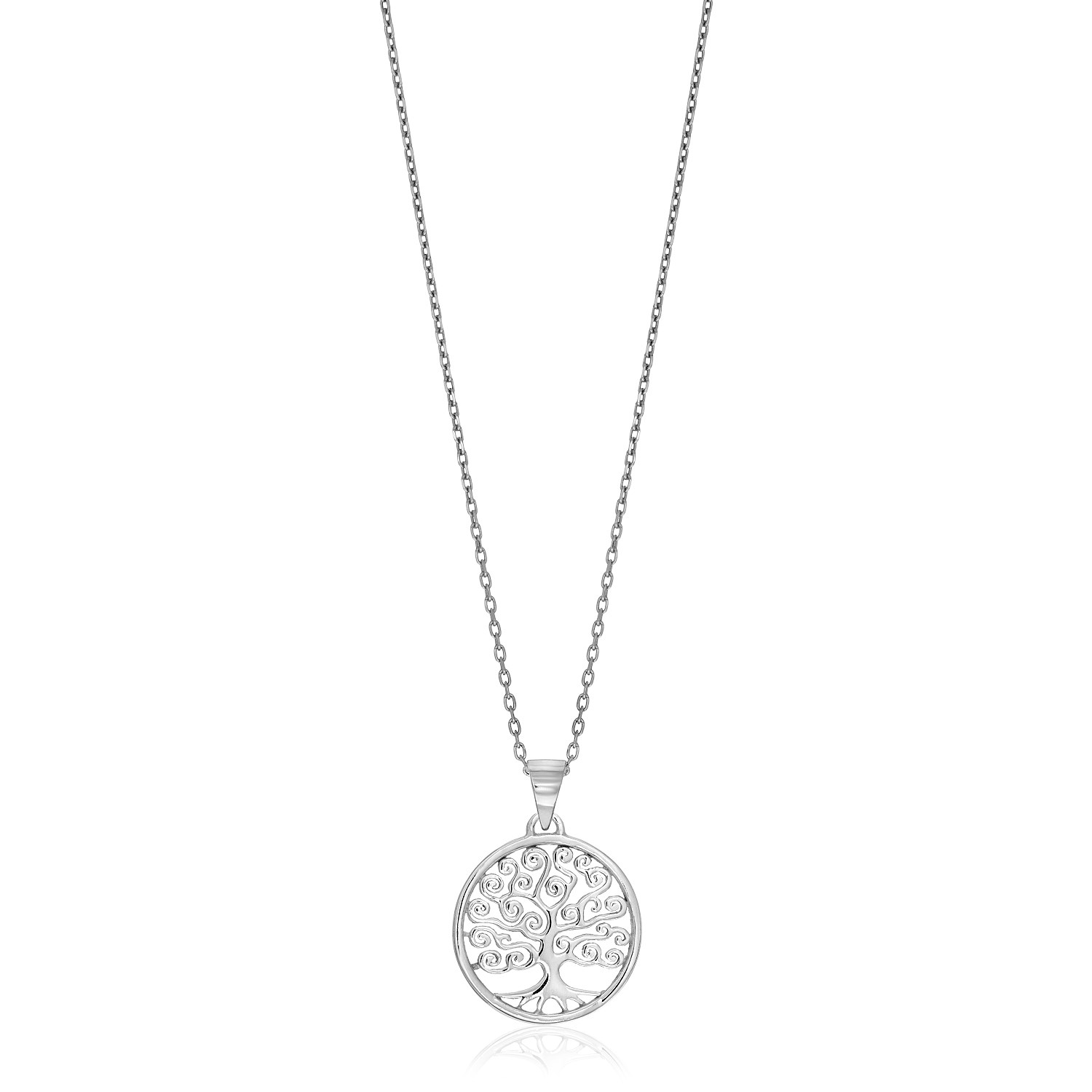 d16674464-1-2-1-1-1-1-1-1-1.jpg Sterling Silver Round Spiral Motif Tree of Life Necklace - Image 1