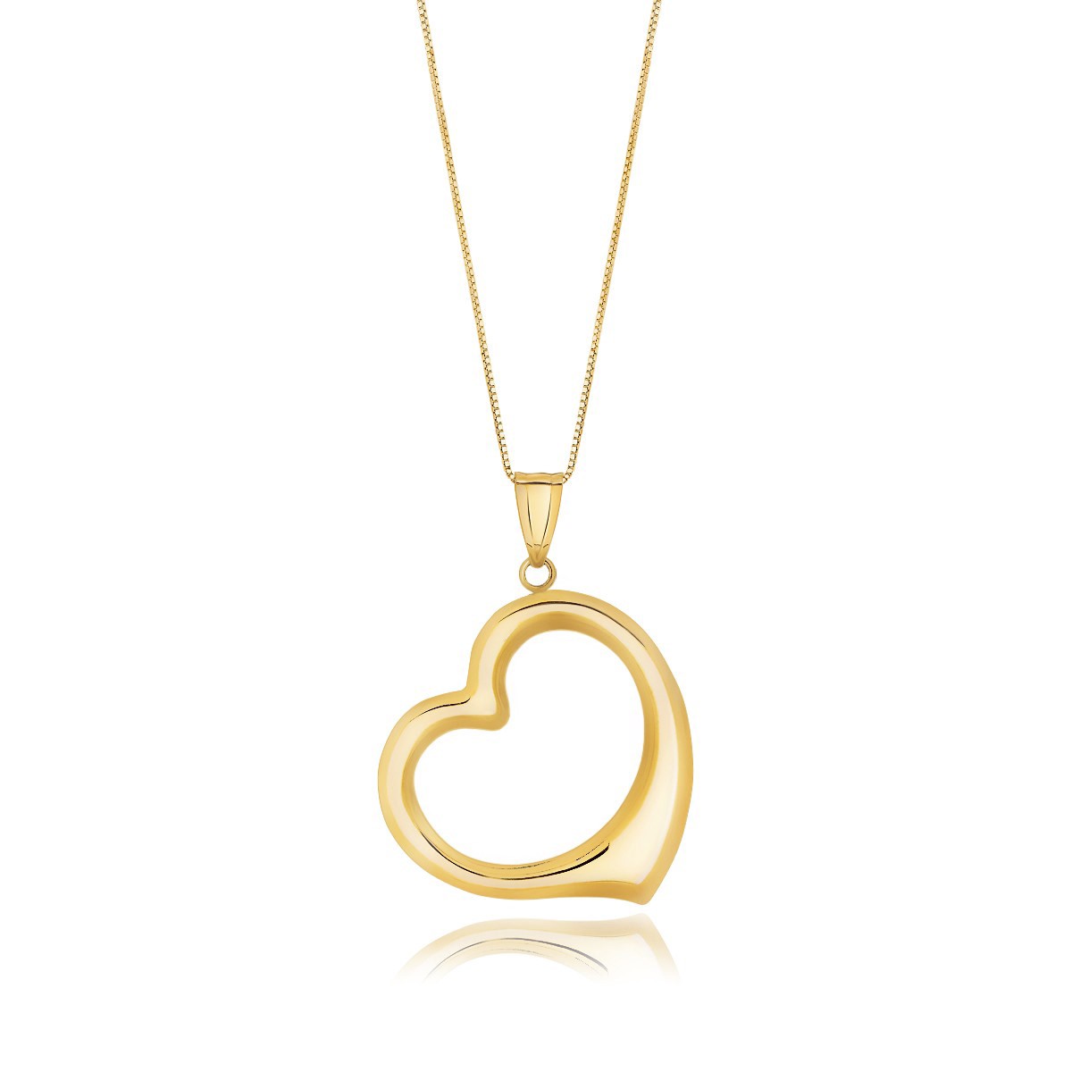 d190398-1-2-1-1-1-1.jpg 14k Yellow Gold Floating Heart Drop Pendant - Image 1