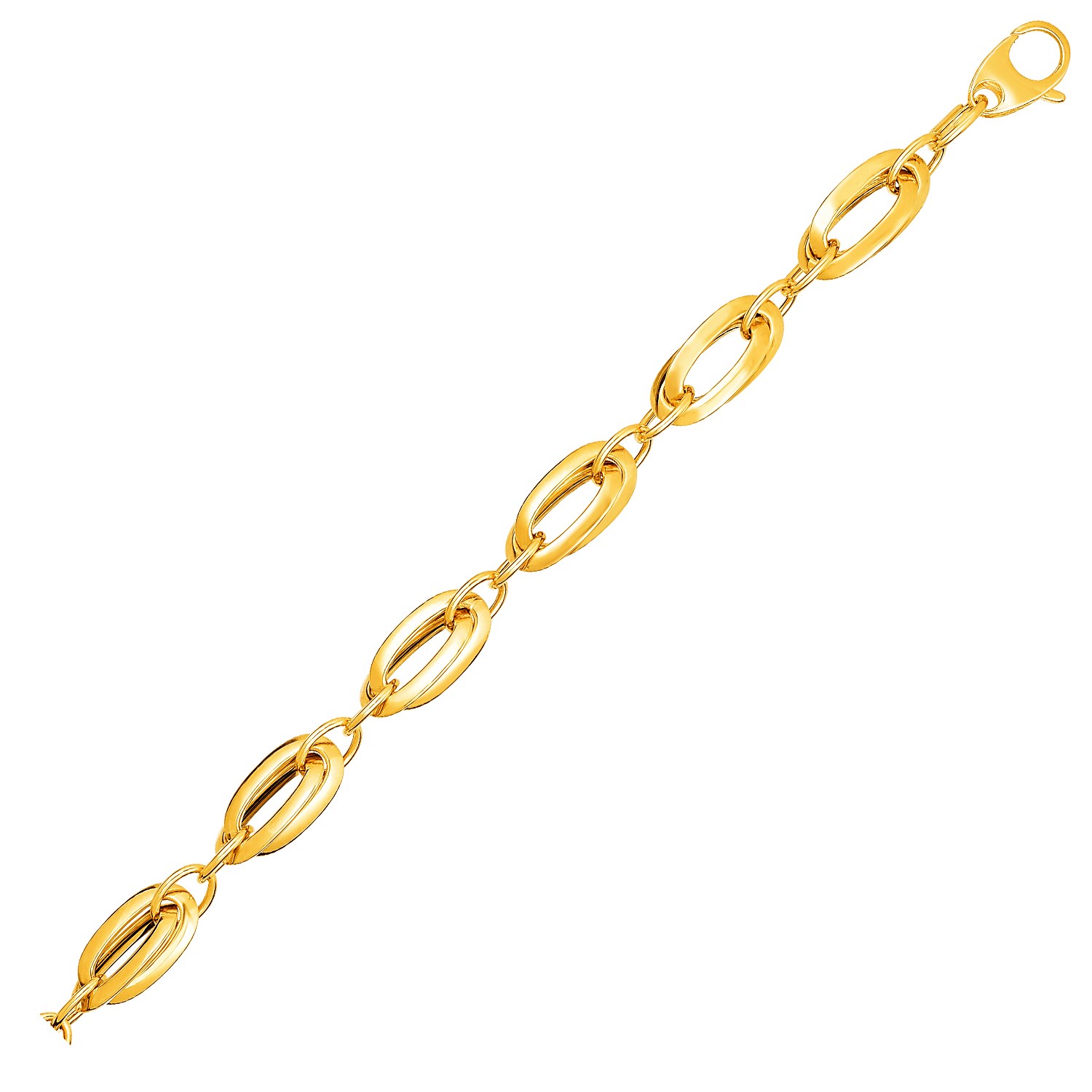 d40386362-1-2-1-1-1-1-1.jpg 14k Yellow Gold Bracelet with Long Double Oval Links (8.20 mm) - Image 1