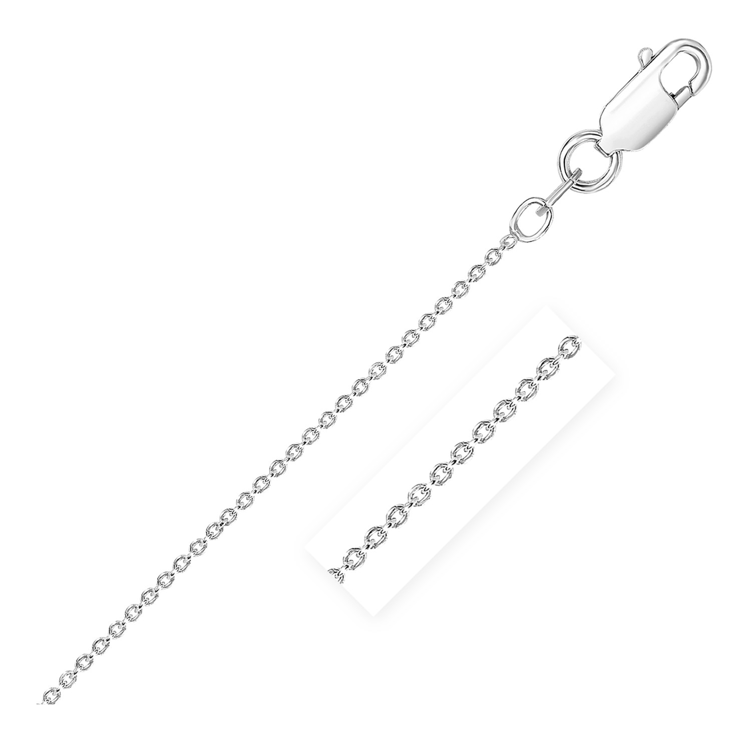 d4205957-1-3-1-1-1-1-1-1.jpg Sterling Silver Rhodium Plated Round Cable Chain (2.60 mm) - Image 1