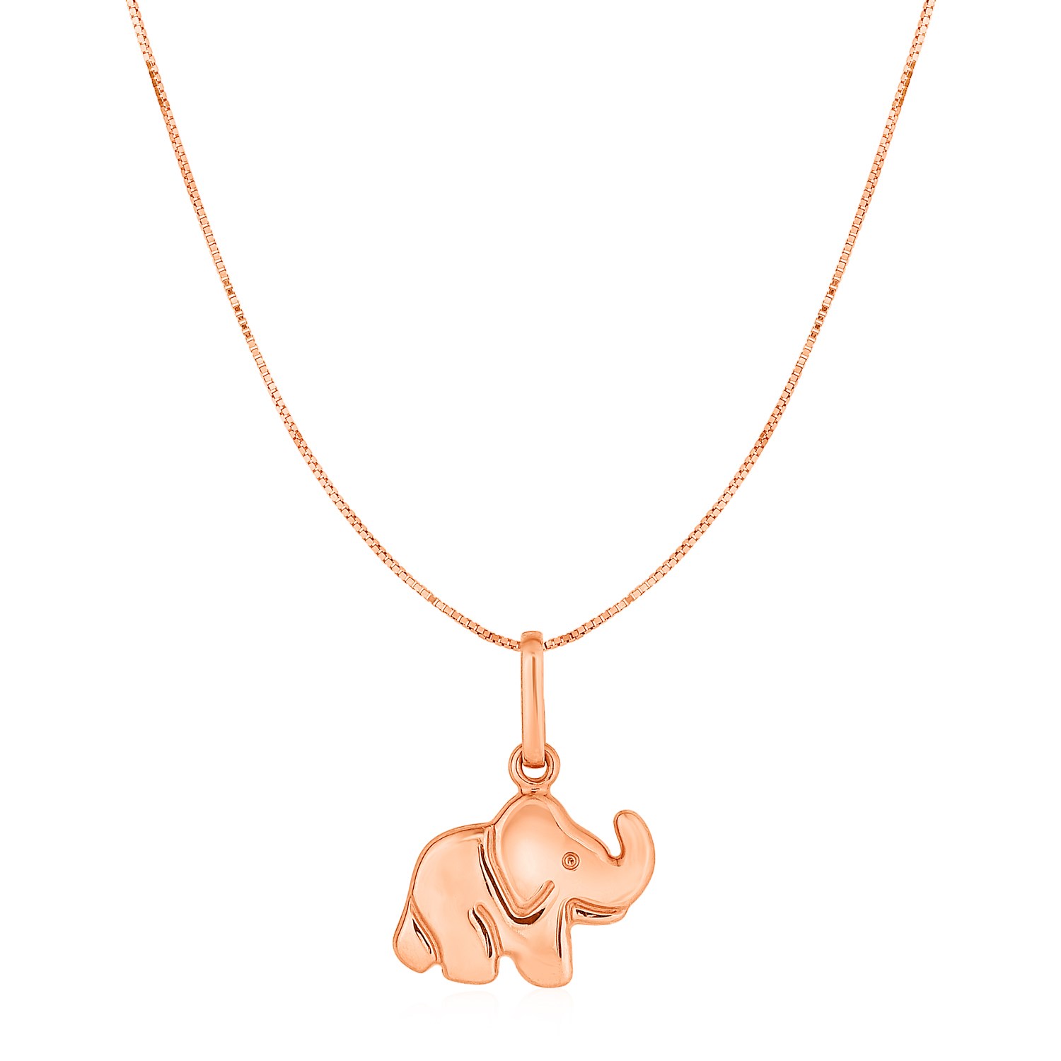d69163334-1-2-1-1-1-1-1-1-1-1-1.jpg Elephant Pendant in 10k Rose Gold - Image 1