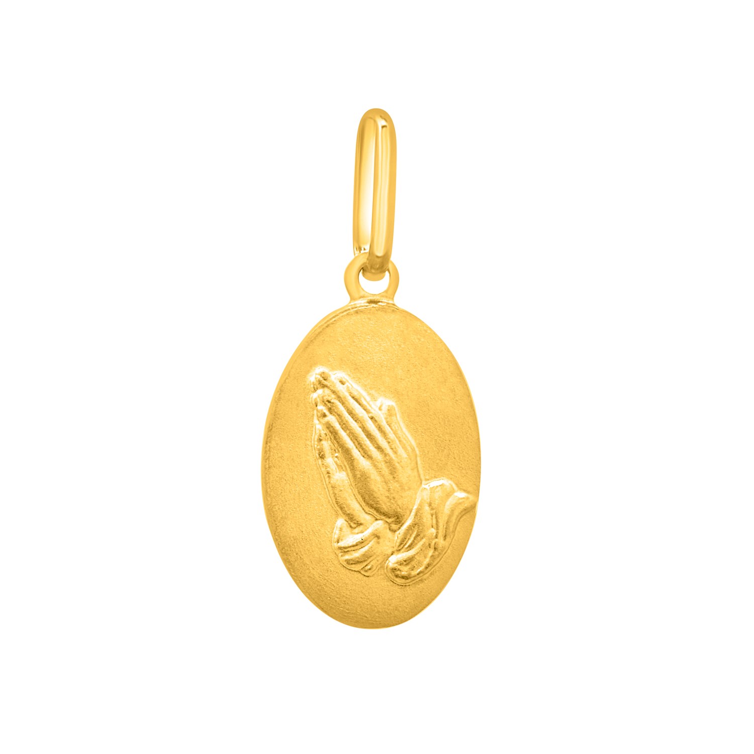 d70316571-1-1-1-1-1-1-1-1-1-1-1.jpg Religious Pendant with Praying Hands in 14K Yellow Gold - Image 1