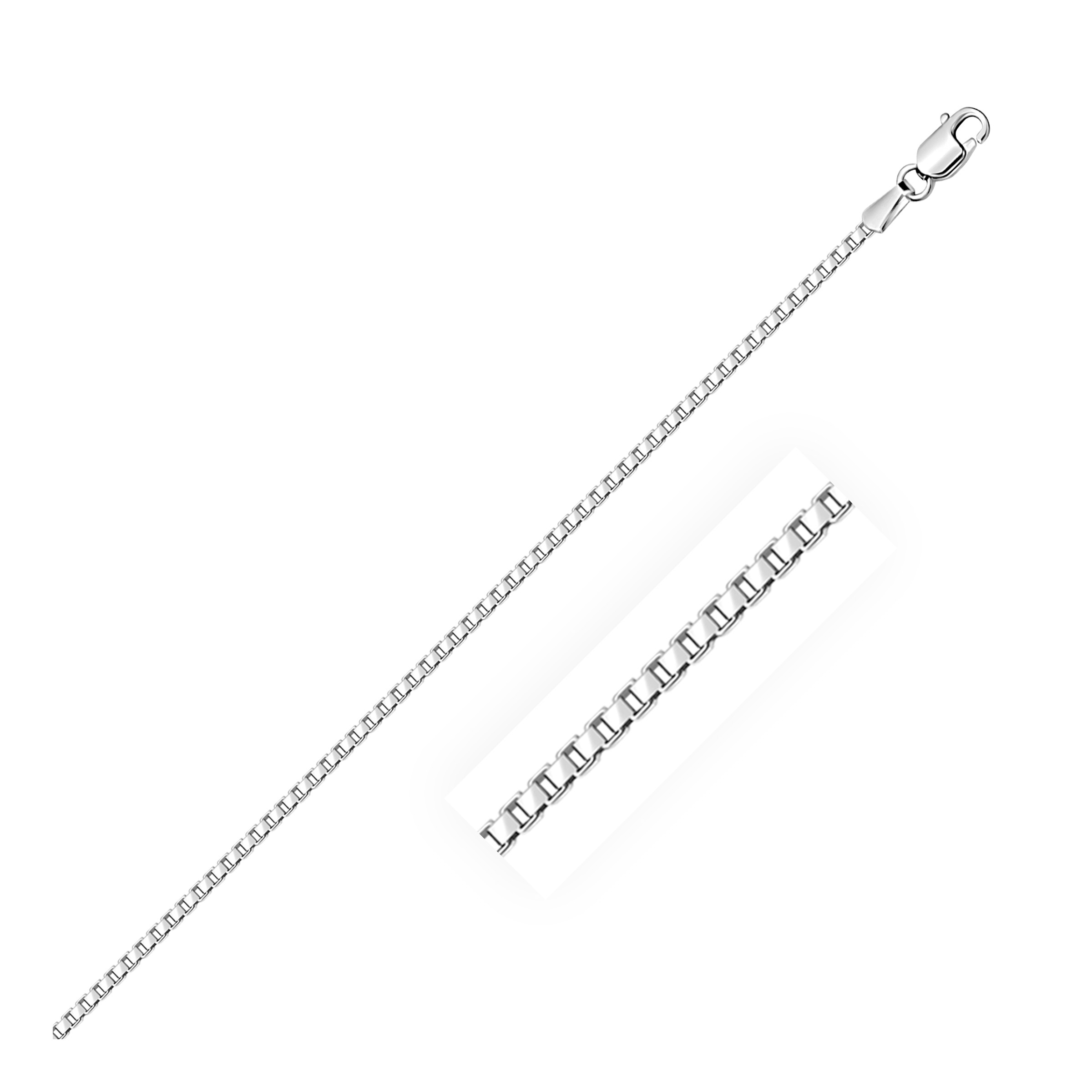 d142390-1-5-1-1-1-1-1-1-1-1-1-1-1.jpg Sterling Silver Rhodium Plated Box Chain (1.80 mm) - Image 1