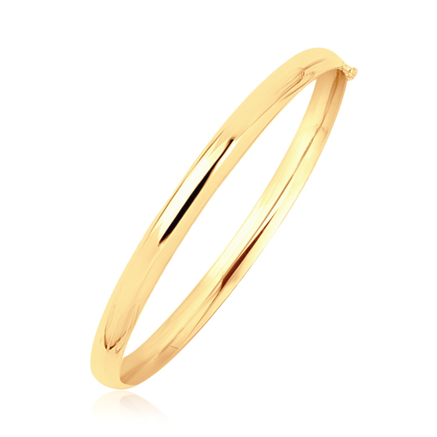 d156596-1-2-1-1-1-1-1-1-1-1-1-1.jpg 14k Yellow Gold Dome Design Polished Childrens Bangle (5.50 mm) - Image 1