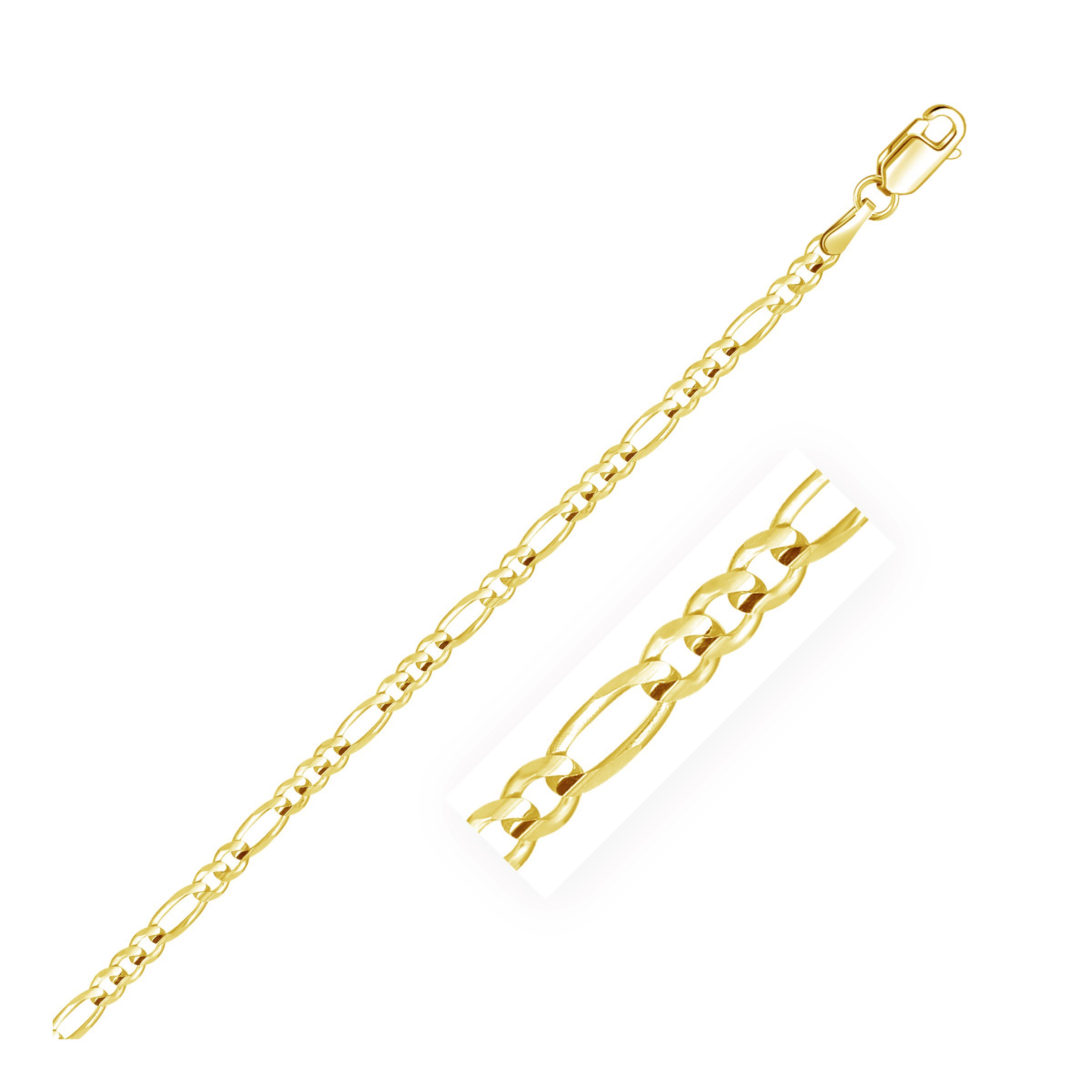 d176164-1-5-1-1-1-1-1.jpg 10k Yellow Gold Solid Figaro Chain (2.60 mm) - Image 1