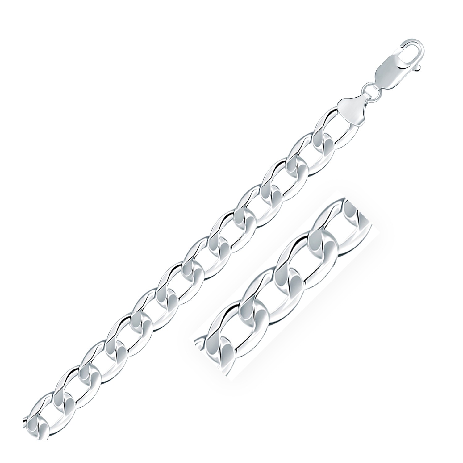 d193913-1-3-1-1-1-1-1-1-1-1-1-1-1-1-1-1-1-1-1-1-1-1-1-1-1-1-1-1-1.jpg Rhodium Plated Sterling Silver Curb Style Chain (8.40 mm) - Image 1