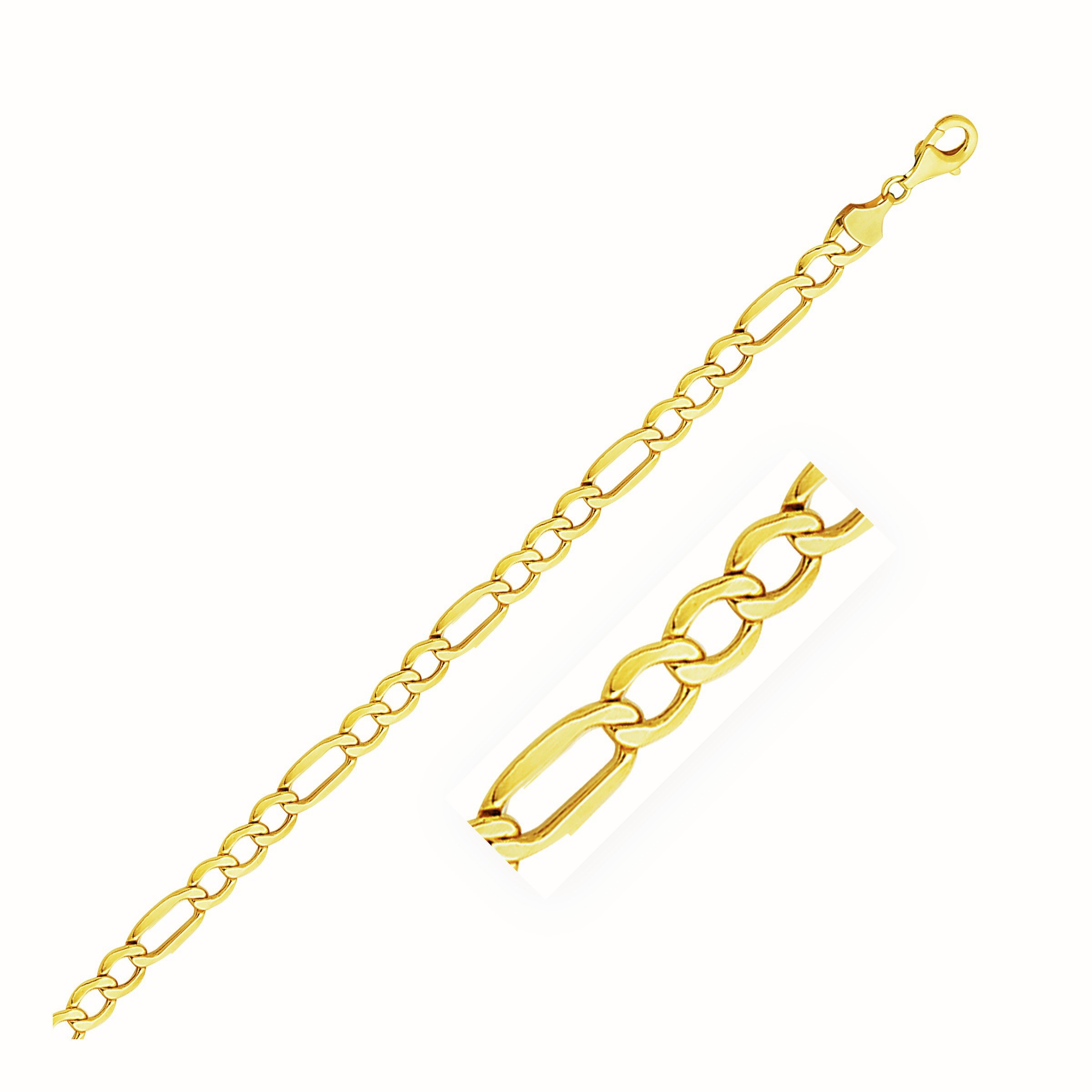 d198224-1-4-1-1-1-1.jpg 10k Yellow Gold Lite Figaro Chain (5.60 mm) - Image 1