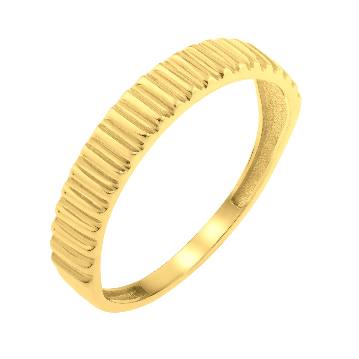 d33686296-1-2-1-1-1-1-1.jpg Graduated Ridge Ring in 14K Yellow Gold (1.80 mm) - Image 1