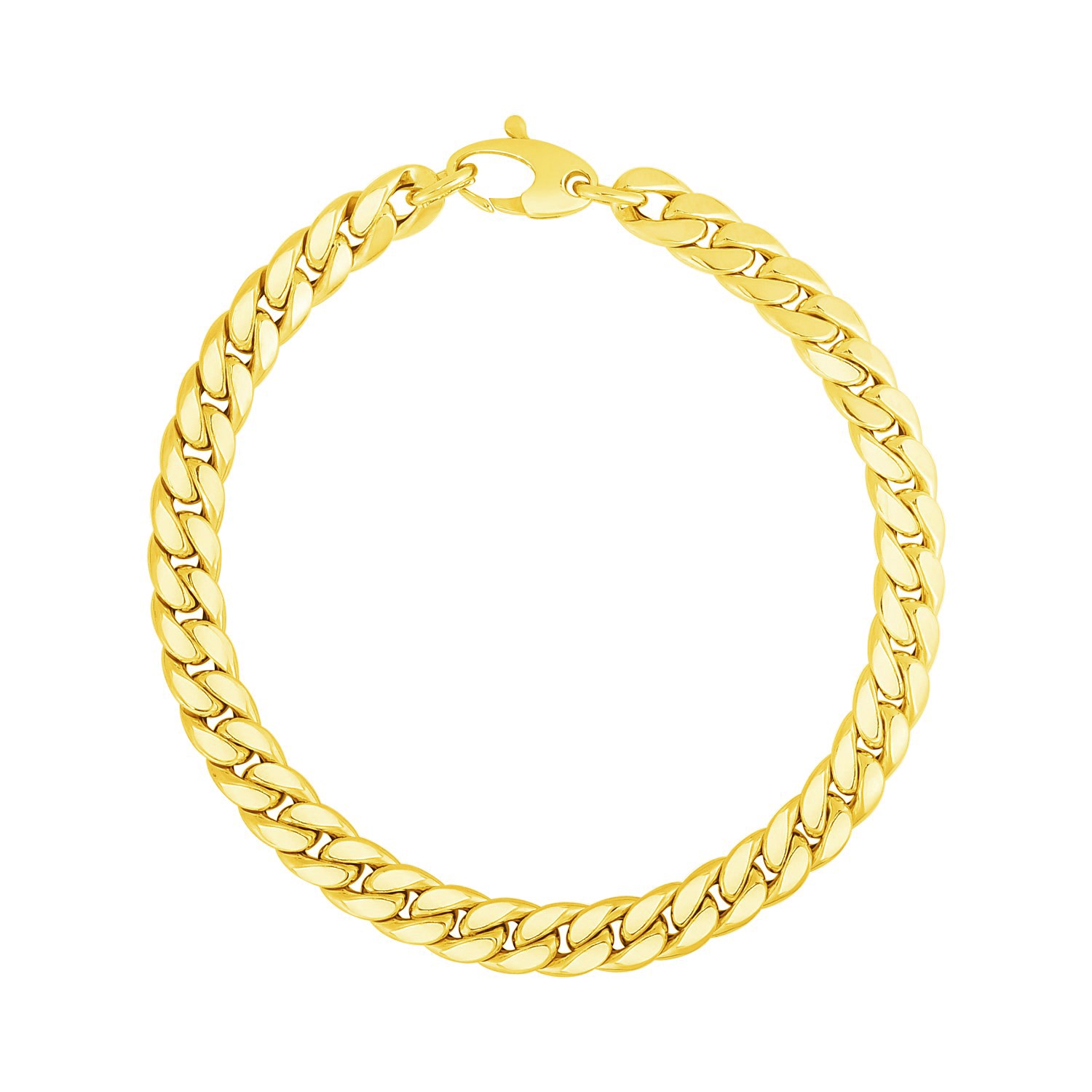 d68365494-1-2-1-1-1-1-1-1-1-1-1.jpg 14K Yellow Gold Cuban Link Bracelet (5.90 mm) - Image 1